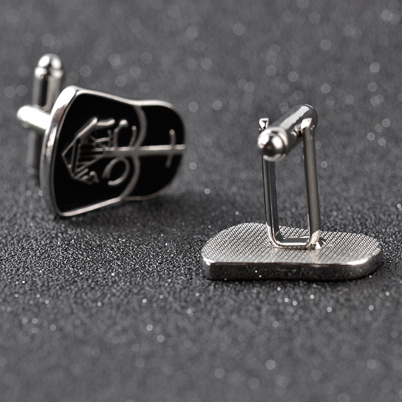 Neue farbe kristall manschettenknöpfe mode schwarz krieger herren hemd manschettenknöpfe_voghion.com