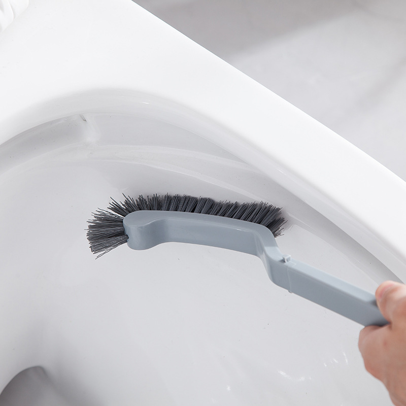 Long-handled Crevice Trash Can Brush, Minimalist Style, Integrated Brush For Bathroom And Toilet Cleaning_voghion.com