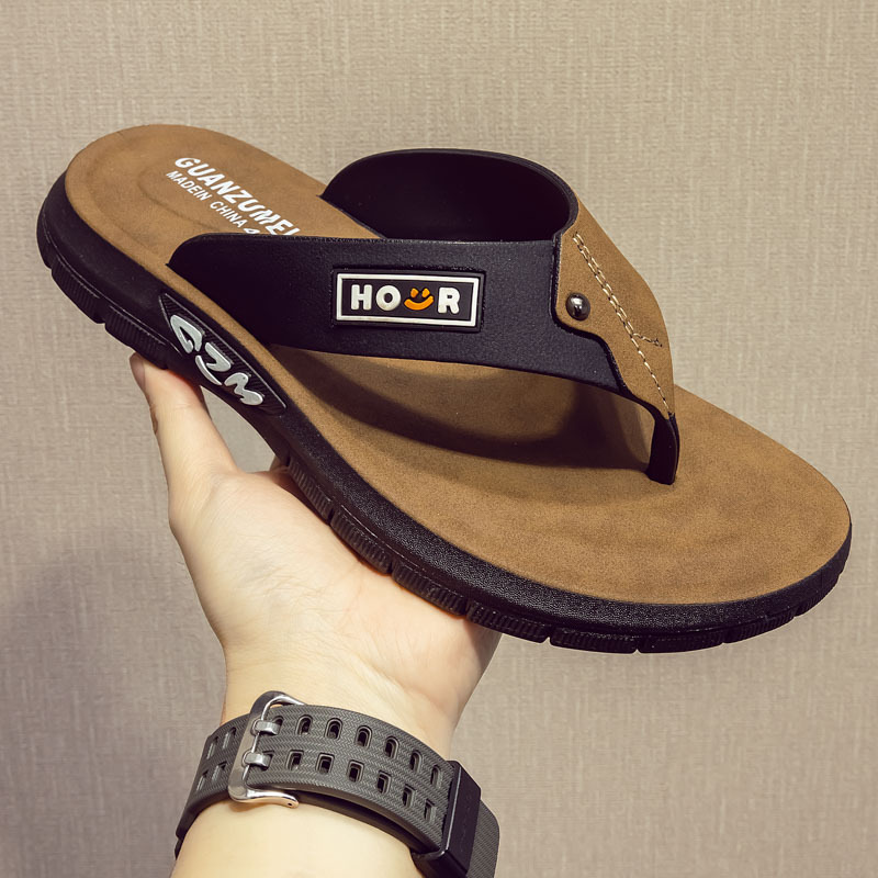 Men's Stylish Beach Flip-flops Non-slip Durable Summer Sandals_voghion.com