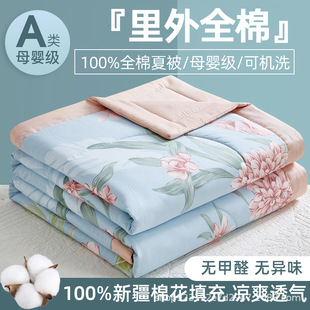 100% Cotton Summer Quilt for Single and Double Beds, Pure Cotton Whole Quilt, Cotton Summer Quilt, Air Conditioning Quilt, Xinjiang Cotton Quilt