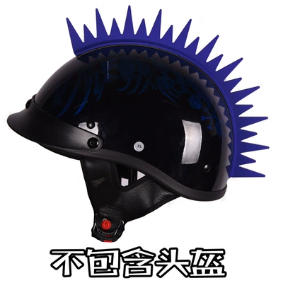 Silicone Crocodile Fin Motorcycle: Motorcycle Safety Supplies - crocodile-fin-blue-without-helmet-with-no-trace-sticker