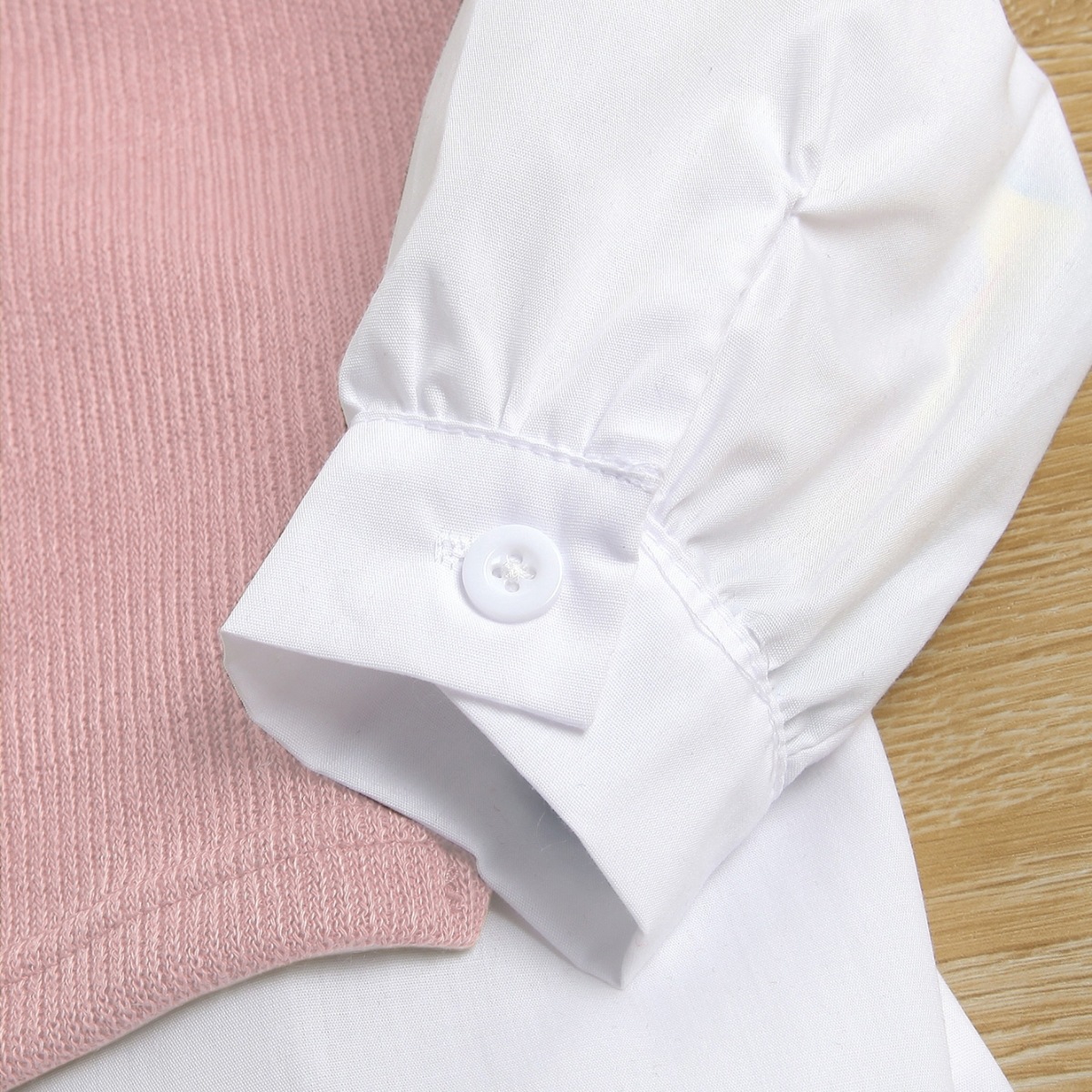 Mädchen herbst neue langarm rüschen prinzessin rock futter kleid gestrickte weste zwei-stück set_voghion.com