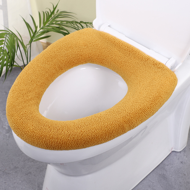 Hogar inodoro estera inodoro mango inodoro estera invierno cálido universal inodoro asiento cojín desmontable y lavable cubierta de inodoro