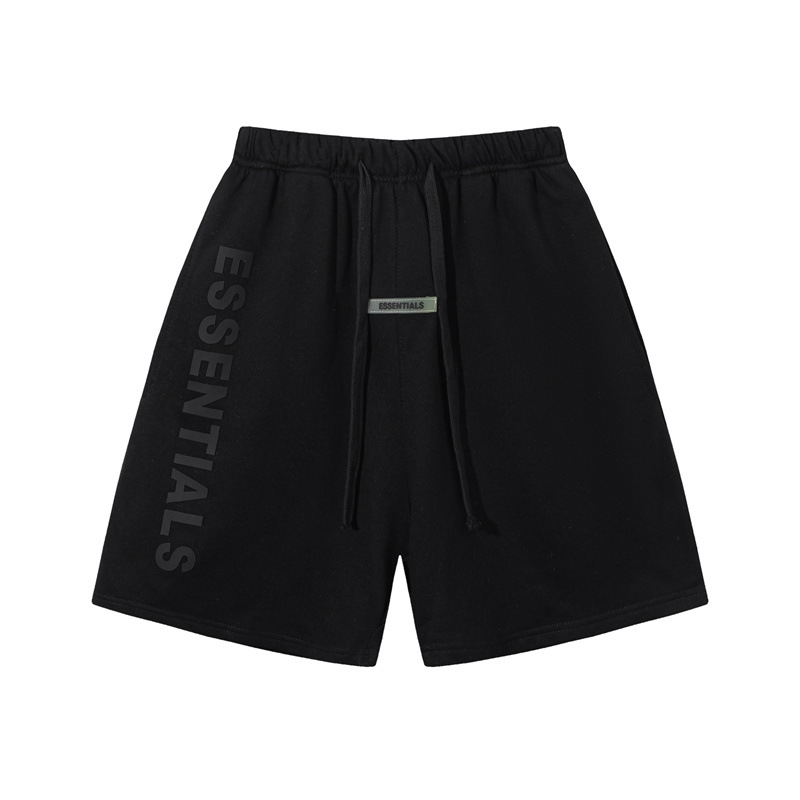 Pantalones Cortos Casuales para Hombre de Tejido de Rizo, Corte Holgado