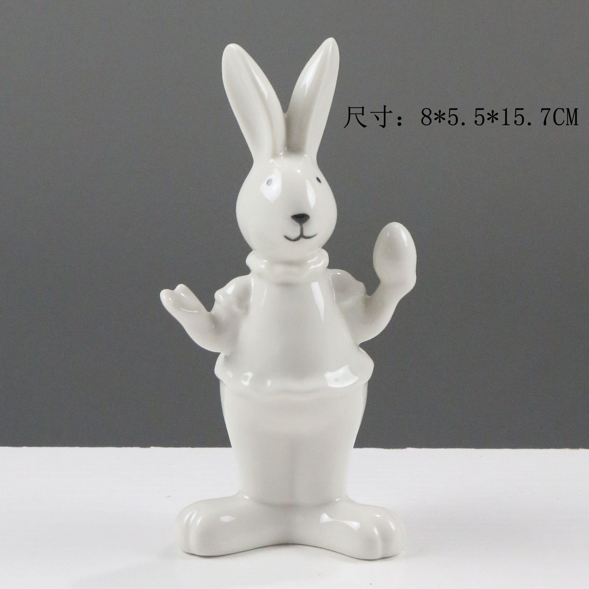 Animal abstracto nórdico decoración artesanía de cerámica minimalista moda moderna creativa decoración suave conejo comercio exterior al por mayor