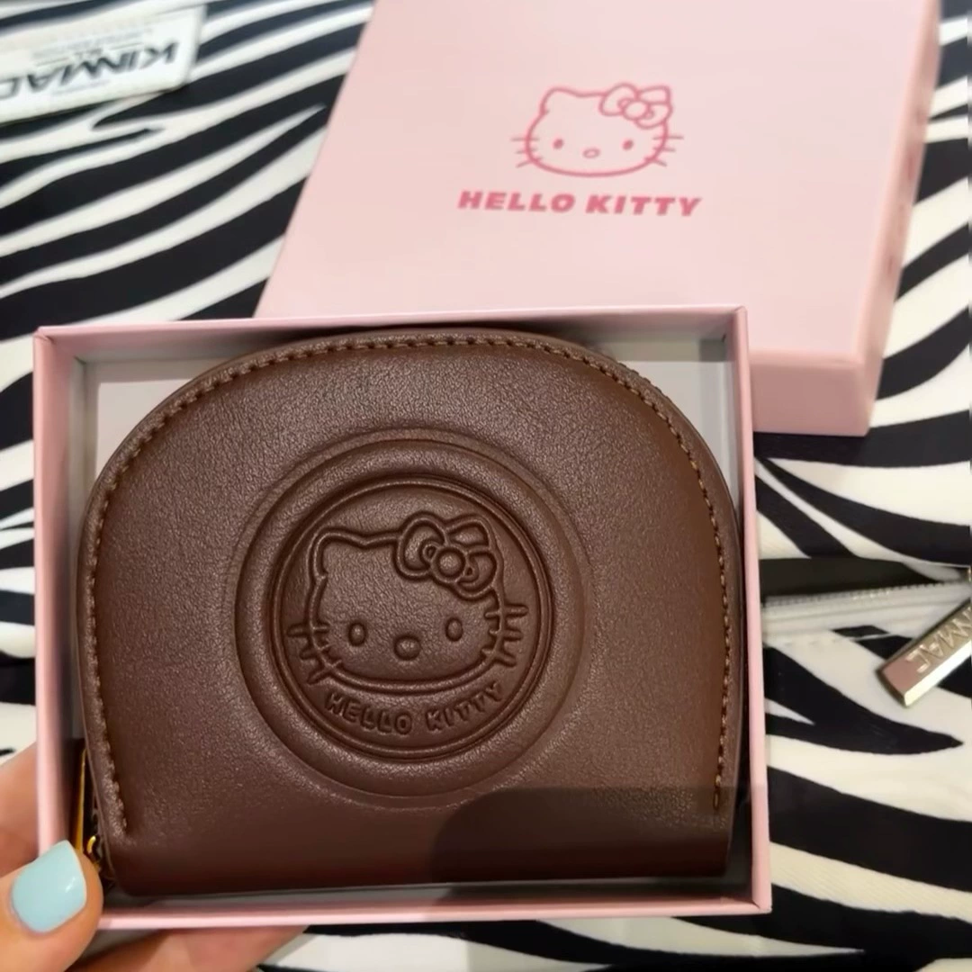 Hello Kitty, милый ретро карта держатель, орган с молнией, ручной органайзер сумка, маленький кошелек