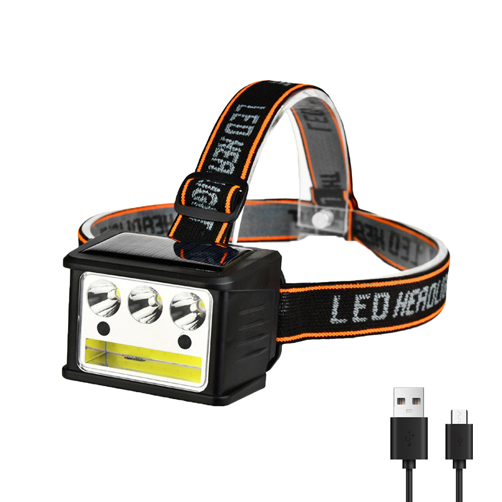 luz solar al aire libre luz intensa luz intensa luz multifuncional alta luz recargable tipo lámpara de minería iluminación lámpara de pesca