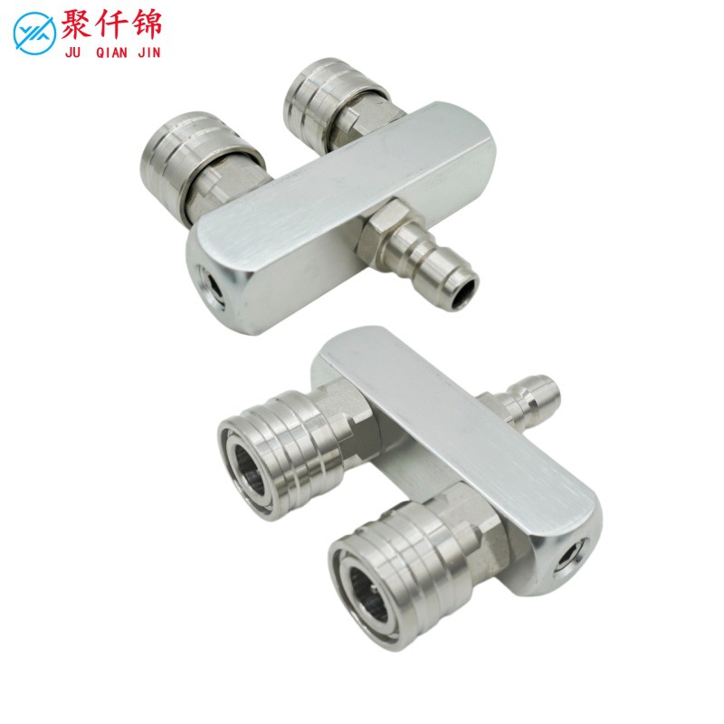 Cross-Border Hot-Selling High-Pressure Water Gun Aluminum Alloy Model with 3 Spray Nozzles, Adapter Rod, One-To-Three Connector for Car Washing, 1/4 Quick Plug