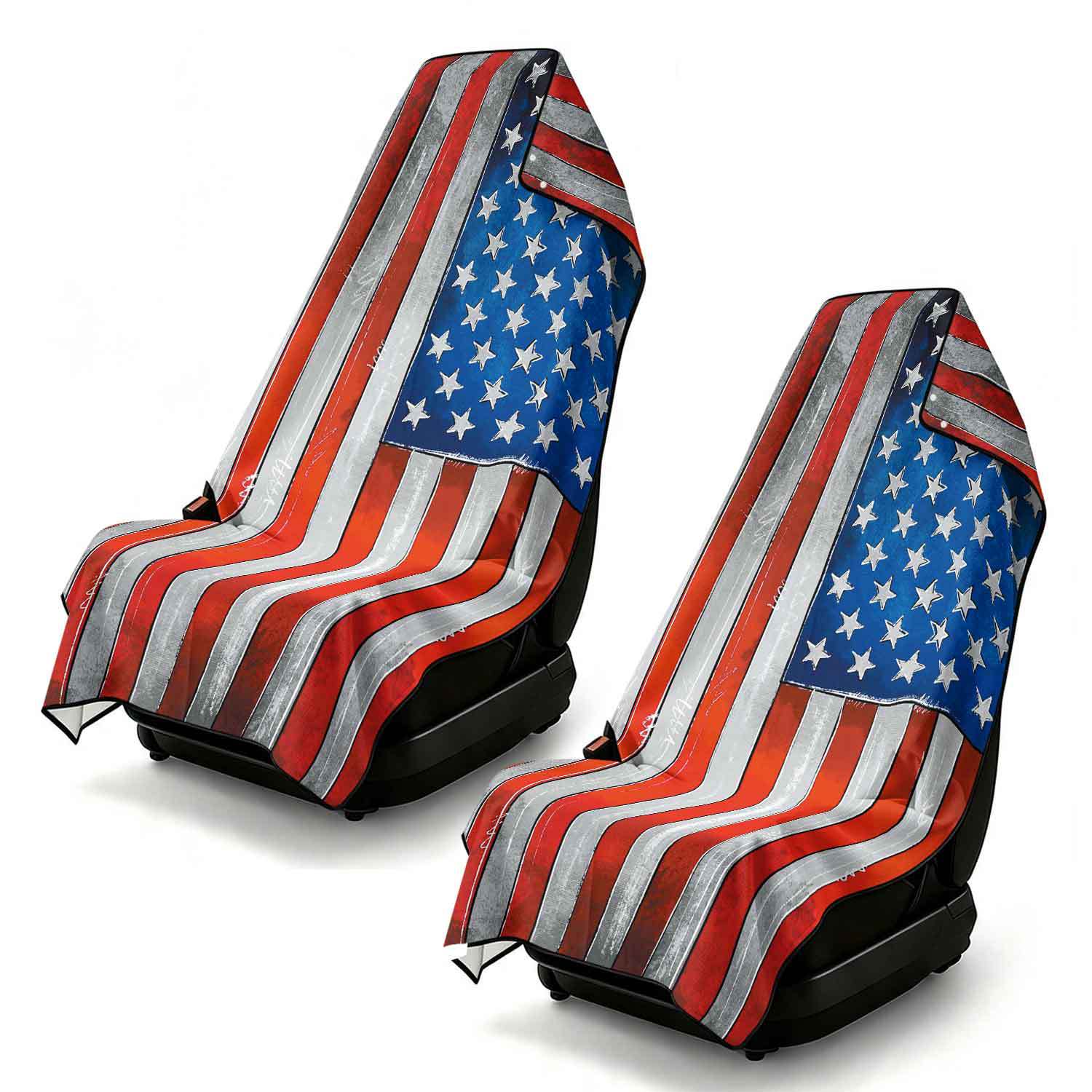 2-piece dual-use car seat cover, ultra-fine fiber, can be used as a beach towel, printed car protective seat cover 13