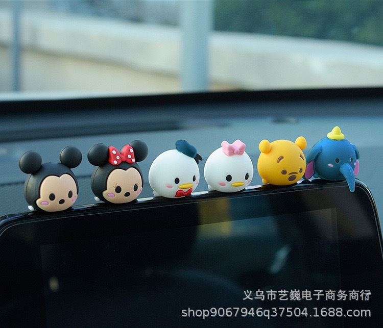 Car Ornaments, Interior Decoration Supplies, Battery Car, Cute Car Center Console, Female Mickey Doll Card Ornaments