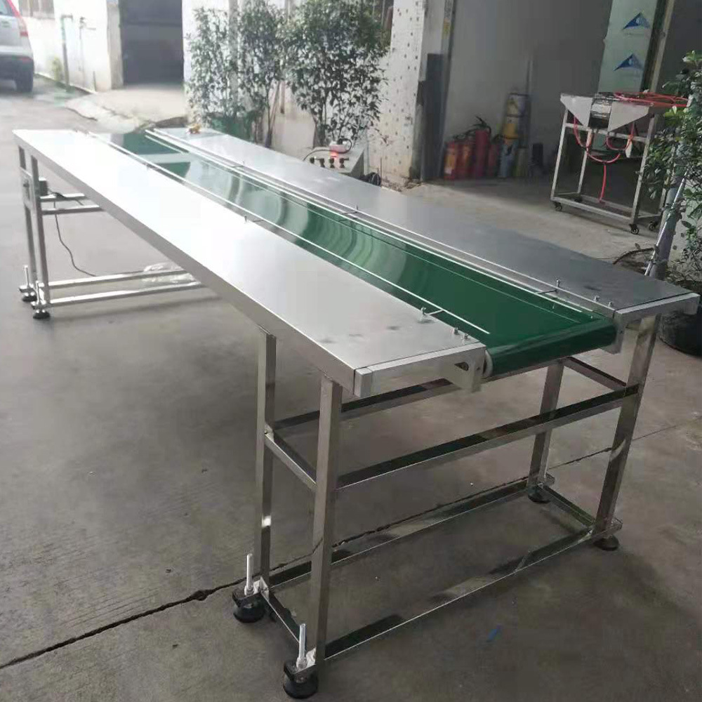 PVC绿色输送带 加长输送带配边封机使用 带桌面输送带传送皮带