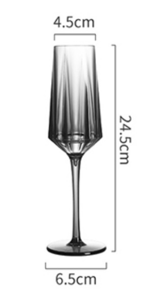 Copa de champán de acrílico creativo Copa PC taza hogar plástico negro transparente barra resistente a la caída taza de cóctel regalo