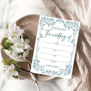 Cross-Border New Product Ready-Made Wedding Season Card Bachelorette Party Bridal Baptism Party Invitation Card Double-Sided Writable