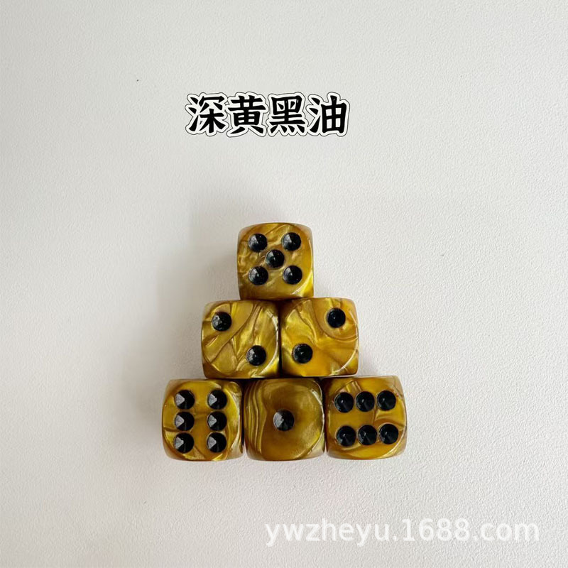新製品 16 ミリメートルソリッドカラーパールパターンサイコロパールパターンソリッドカラーサイコロラウンドコーナーポイントサイコロシェーカークロスボーダーサイコロ|undefined