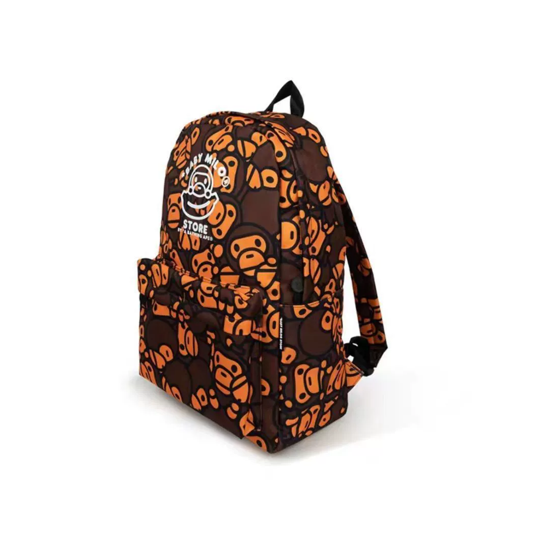 Рюкзак (BAPE BABY) каму-обезьянка принт, повседневная куртка для детей, 0.35 кг, зелёный/синий/кофейный