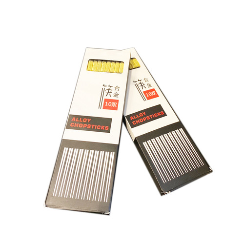 High-end mildew-proof alloy chopsticks for home use, non-slip, no paint, no wax, high temperature resistance, no deformation, hotel fast food tableware set