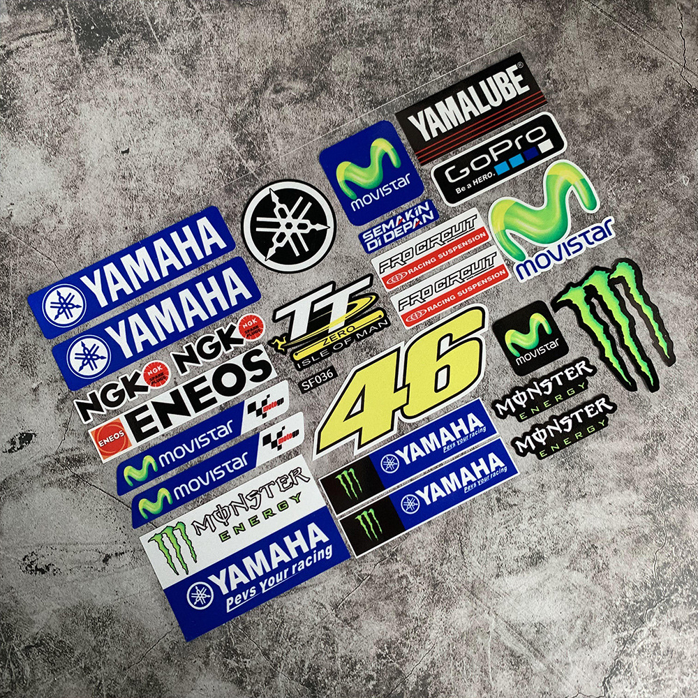 ヤマハのステッカーのオートバイの反射ステッカーのヤマハの車の標識の福穎125はレーザーのまぶしい夜光のステッカーを改造します。