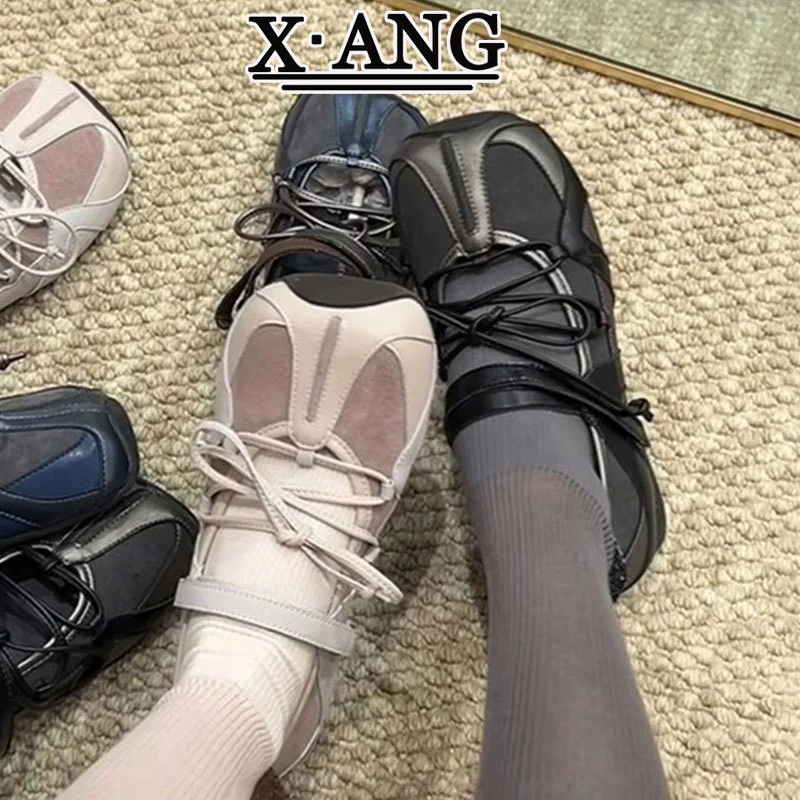 Овчинина версия побега обуви механический мятежный балет липучка Мэри Джейн обувь женский 2025 летний новый повседневный одиночный ботинок