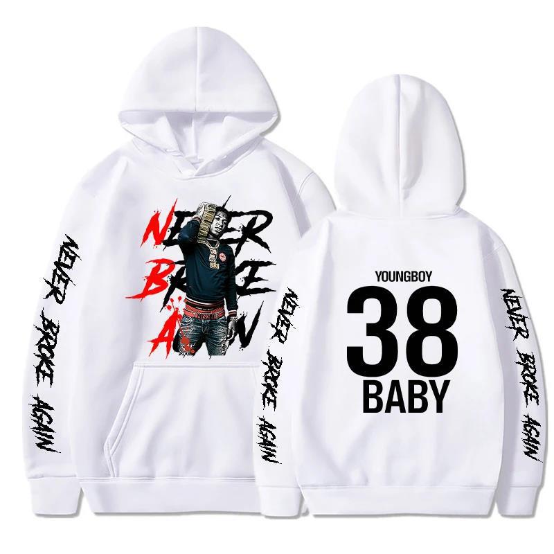 Never Broke Again Hoodies Men Fashion YoungBoy Graphic Print