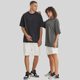 320g American Heavy ovesize Washed Old Cotton T-shirt High Weight Shoulder Men's Crewneck Short Sleeve T