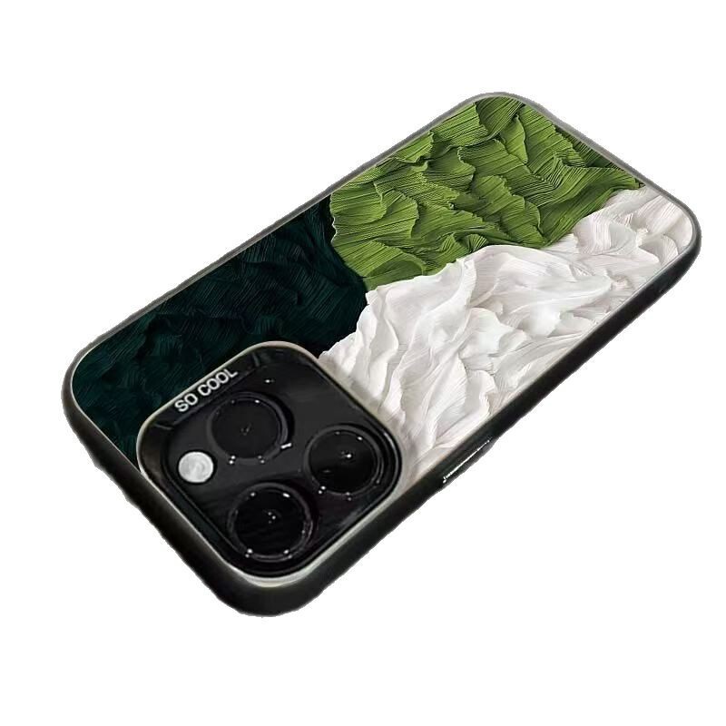 Apple 16Promax 携帯電話ケースに適した 3 色の油絵パーソナライズされたバイタリティ ケース iPhone15/14/13 ヨーロッパとアメリカ 12|undefined