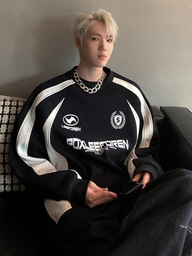 Men's Spring and Autumn American Street Style Heavyweight Trend Brand Retro Patchwork Contrast Color Loose Casual Jacket