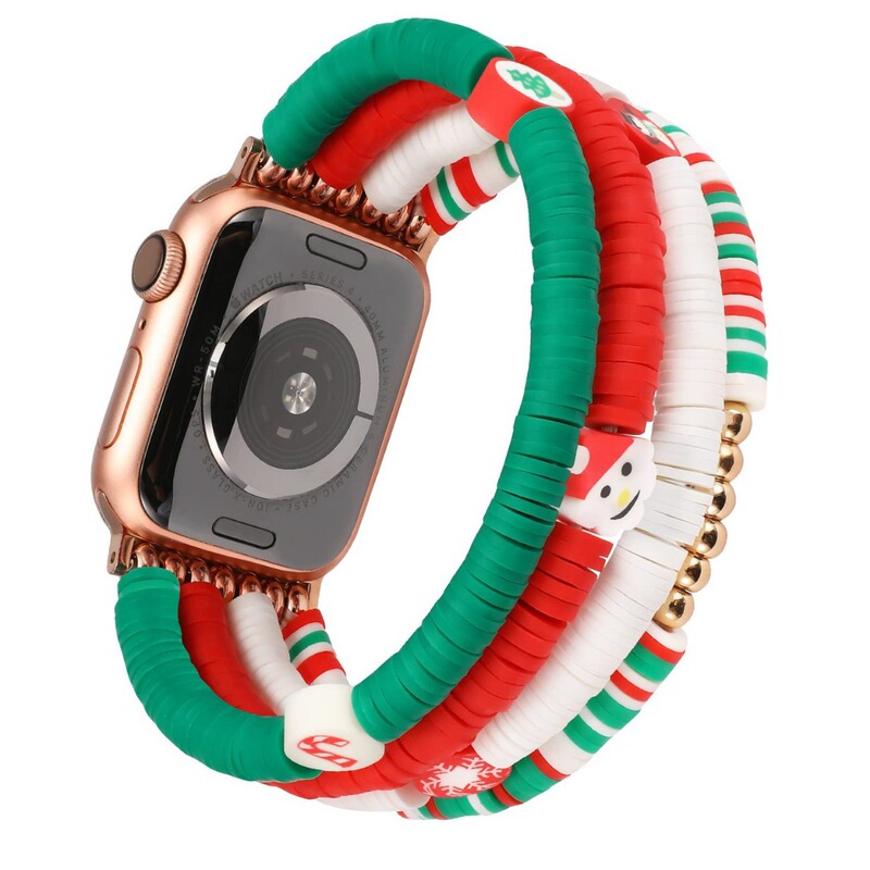 アップルのapple watchの腕時計の女性のかわいいファッションの多彩な弾力性の夏のビーチのビーズのブレスレットを適用します。|undefined