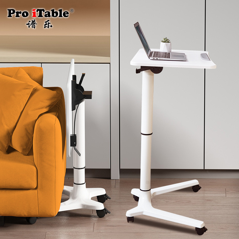 Pneumatic Lifting Table Computer Table Lecture Desk Teacher Lecture Table Folding Table Tilting Standing Office Mobile Desk Side Table