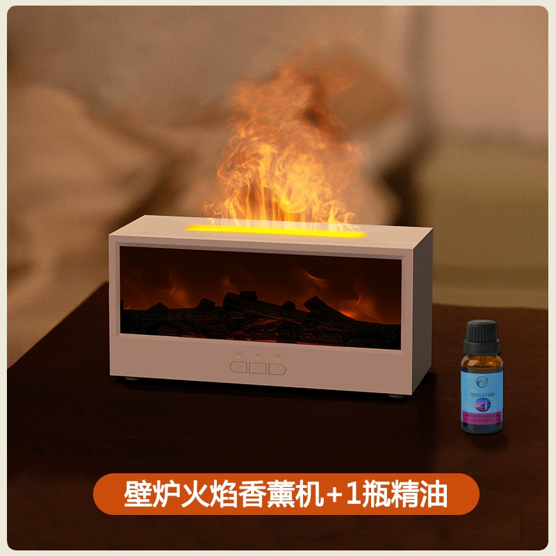 Fireplace Flame Aromatherapy Machine DQ717, 3D Flame, 150 ml Ultrasonic Humidifier