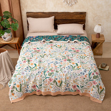 多层纯棉纱布毛巾被大人午休沙发盖毯四季毛巾被纯棉单双人夏凉被