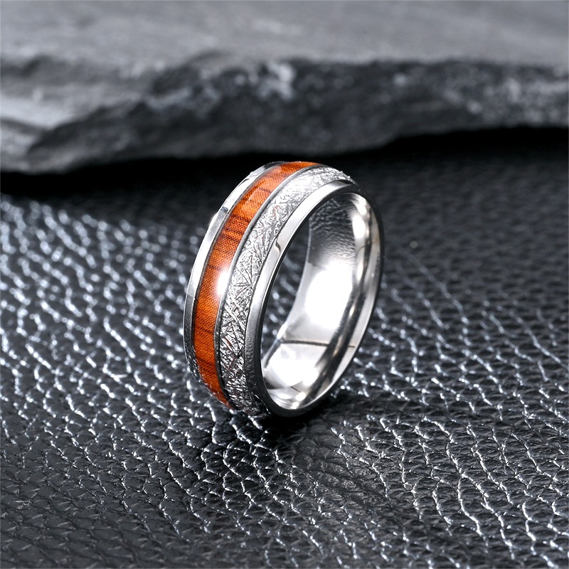 Simple Style Geometric Titanium Steel Polishing Silver Plated Unisex Rings display picture 8