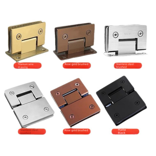 304 Bathroom Sliding Door Hinge Glass Shower Enclosure Frameless Door Glass Bracket Stainless Steel 90 Degrees