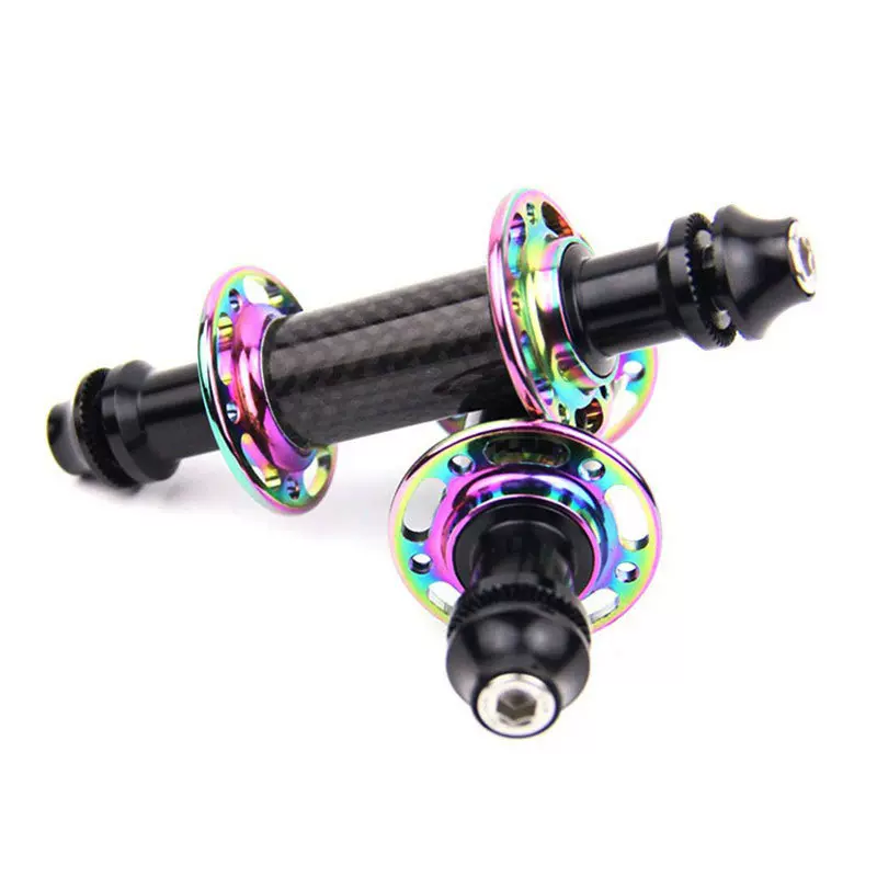 滑步车幻彩碳管自行车花鼓85/95/105开档铝合金10H双培林童车轮毂