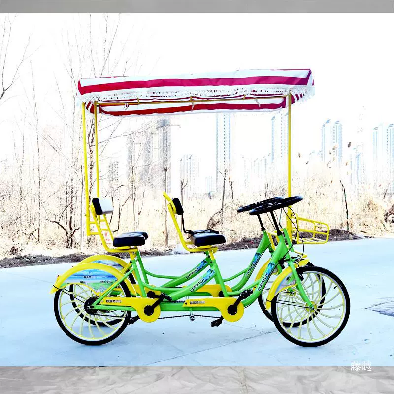 Новый стиль велосипедов для взрослых и двойкu для тренировок с детьми, роскошное полноприводное колесо для двух человек, туристические аттракционы, такси