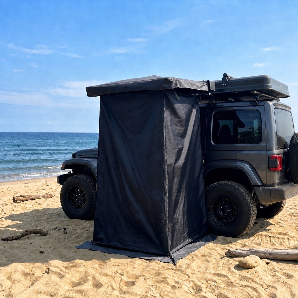Car-side shower tent, quick-opening single-person shower tent, mobile changing room, outdoor bathing tent