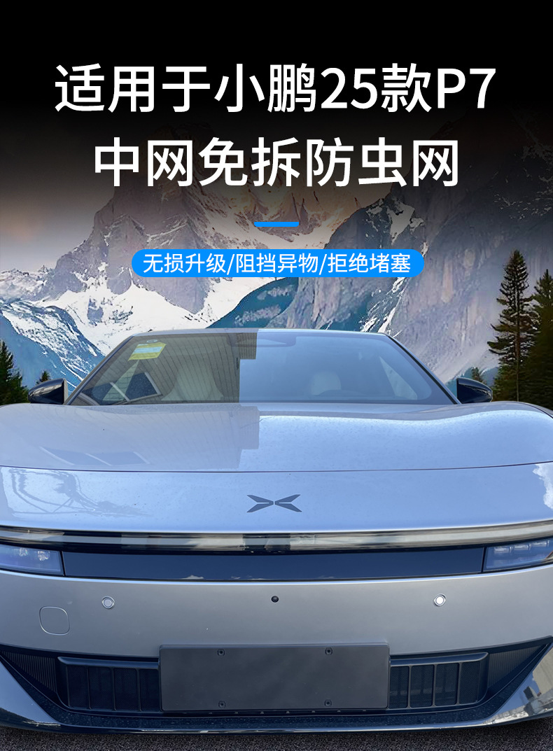 Suitable for Xpeng 25 P7 Insect-Proof Net, Air Intake Grille Protective Cover, Special Protective Modification Accessories