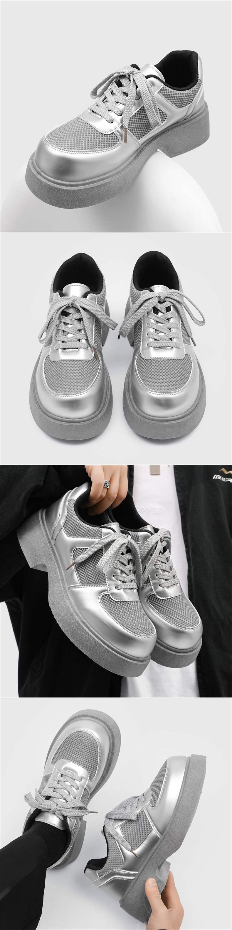 ShoeVault, scarpe da uomo in pelle retrò con suola spessa, stile Derby casual britannico, alla moda, con alluce rialzato, 2025, Z107_voghion.com