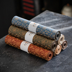 Da'an Hall Woven Lotus Jacquard Tea Mat & Tapestry Tea Set: Dual-Sided Fabric Table Runner, High-End Chinese-Style Tea Pad for Tea Tables