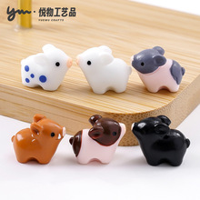 跨境可爱迷你小野猪花猪萌粒公仔 diy装饰品配件桌面汽车载小摆件