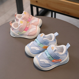A generation of summer and autumn new single Net men's toddler shoes 0 1-2-3 years old non-slip soft bottom sneakers Baotou through
