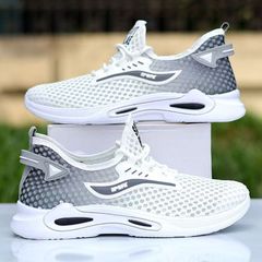 メンズシューズメッシュシューズ 2025 新しい夏通気性通気性カジュアルランニングメッシュスポーツシューズメンズドロップシッピング