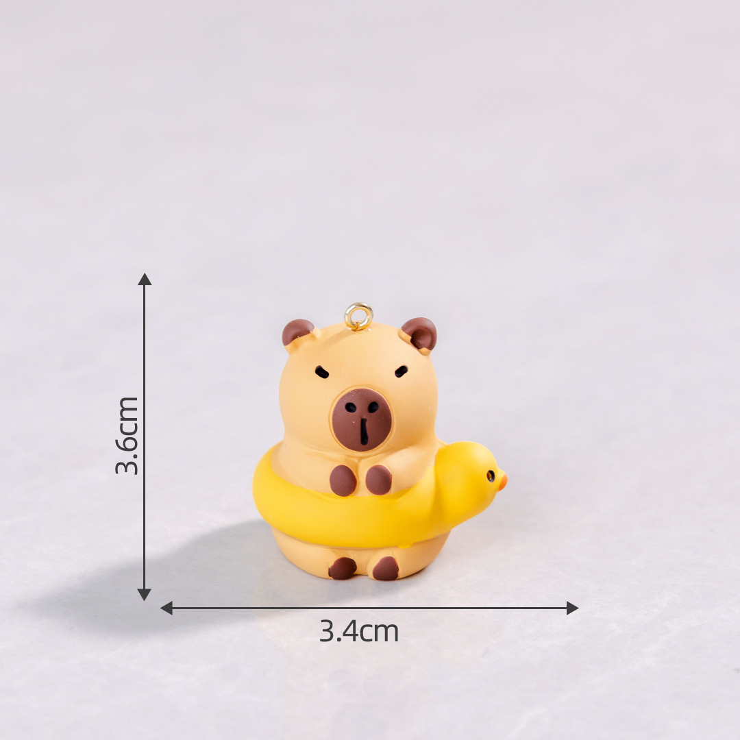 Micro paisaje creativo lindos Dolphin capibara muñeca caja ciega accesorios decoraciones accesorios de escritorio para automóviles