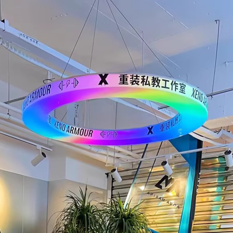 Creativo circular corriente de agua corriente red salón de fama LED candelabrera gimnasio bar café sala de baile luces de atmósfera