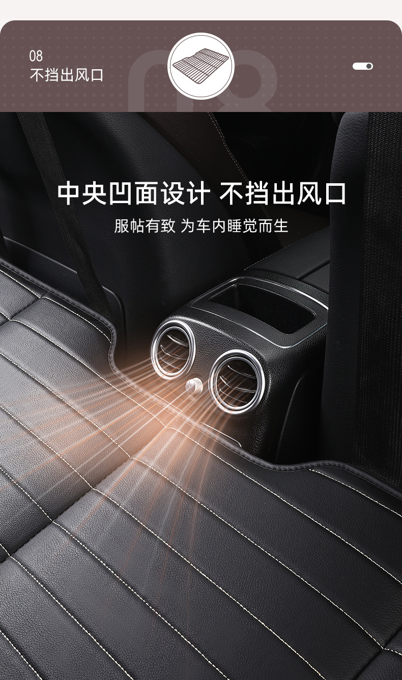 Car Travel Bed, Thickened Portable Non-Inflatable Car Suv Rear Seat Sleeping Pad, Folding Bed, Car Back Seat Mattress
