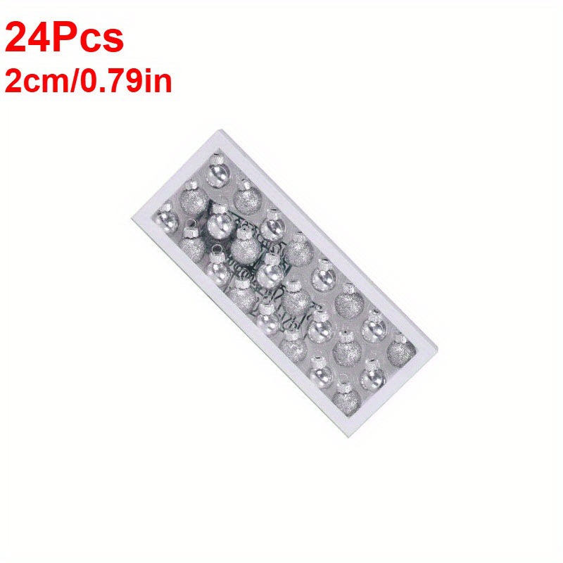 Colgante de Navidad de punto transfronterizo Bola de Navidad de vidrio de colores mezclados de varios estilos creativos Bola de decoración de árbol de Navidad 24PCS