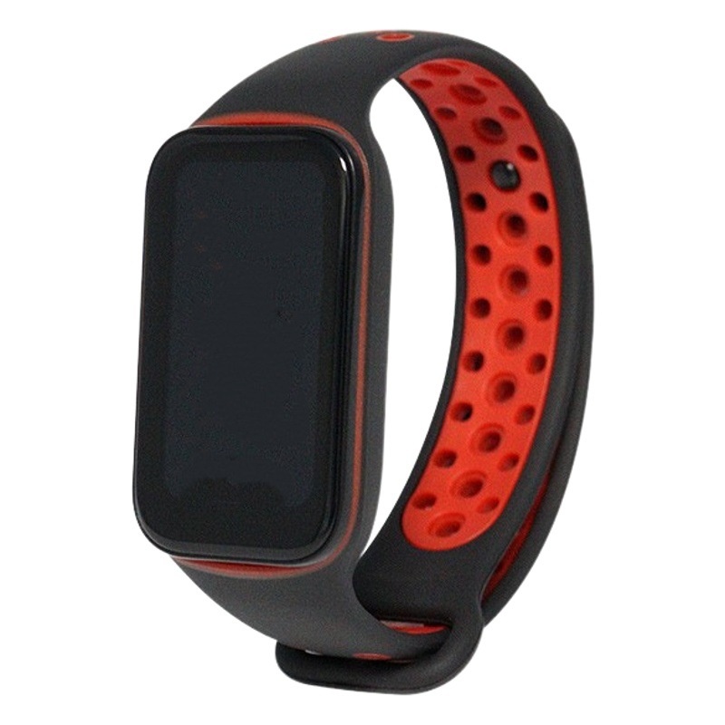 Adecuado para rojo mi pulsera 2 Correa de silicona reemplazo agujero de dos colores redmi inteligente band2 Nike correa de muñeca