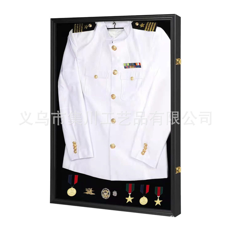 Cross-Border Popular Wooden Military Uniform Display Frame Veteran Medal Military Uniform Display Photo Frame Large Jersey Living Room Wall Hanging Cross-Border Popular Wooden Military Uniform Display Frame Veteran Medal Military Uniform Display Photo Frame Large Jersey Living Room Wall Hanging