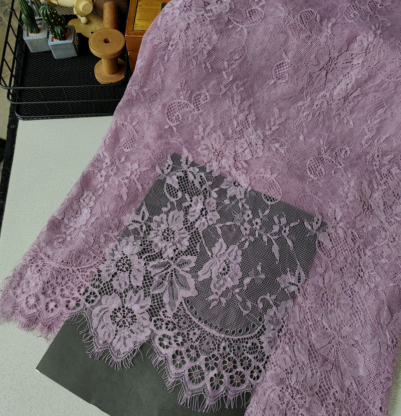 1.5 M × 3m pestañas suaves tela de encaje DIY ropa falda cortina de escritorio tela de fondo decoración