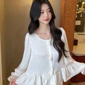 秋季冰丝缎面睡衣女高级感2025新款长袖长裤女士家居服套装可外穿