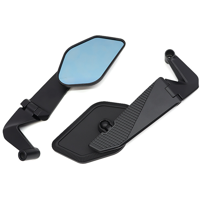 New Folding Motorcycle Rearview Mirror Modified Universal Flip-Up Wide-View Electric Vehicle Reflector Anti-Glare Mirror